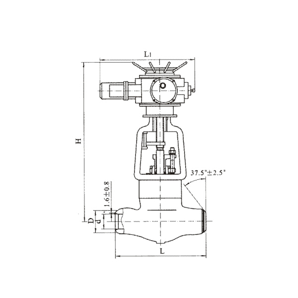 High temperature and high pressure electric butt welding cut-off valve for pound power station