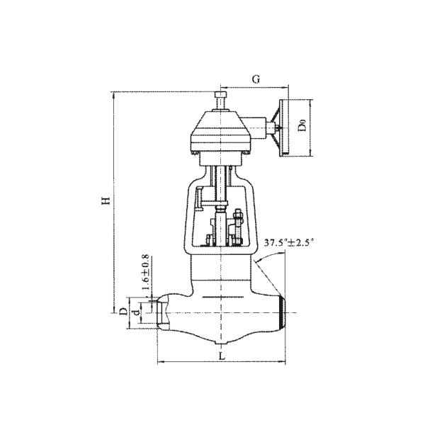 High temperature and high pressure gear transmission butt welding stop valve for pound power station