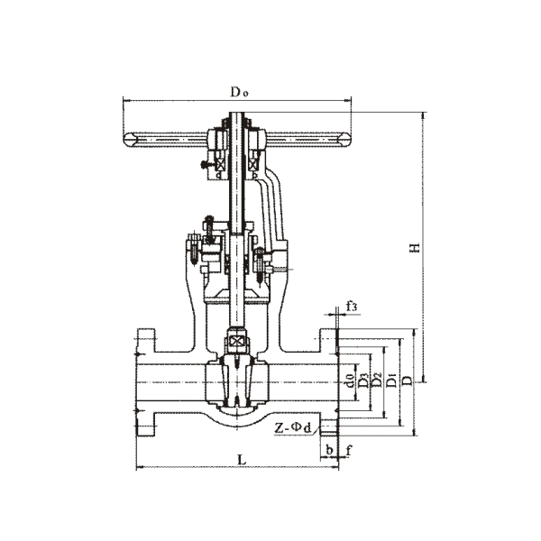 High pressure flange wedge gate valve